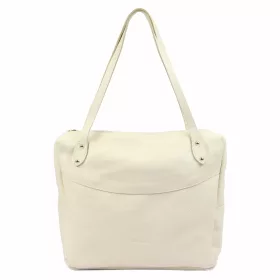    Pierre Cardin 5335 EDF krémová dámska kožená kabelka 38 x 29 x 13 cm
