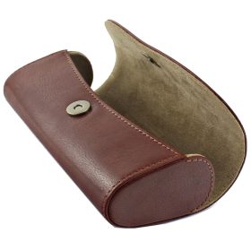    Puzdro na okuliare EL FORREST 1006-29 hnedé z hovädzej kože