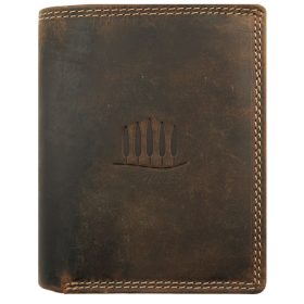    Pánska kožená peňaženka Giorgio Carelli hunter s motívom dreva, RFID ochrana