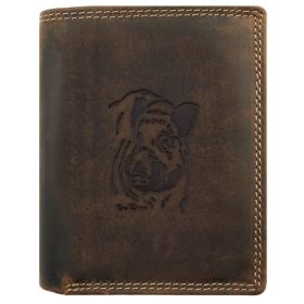    Pánska kožená peňaženka Giorgio Carelli hunter s motívom kančej hlavy, RFID ochrana