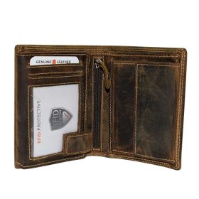    Pánska kožená peňaženka Giorgio Carelli hunter s motívom diviaka, RFID ochrana