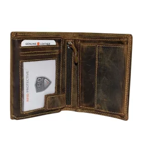    Pánska kožená peňaženka Giorgio Carelli hunter s motívom hlavy jeleňa, RFID ochrana