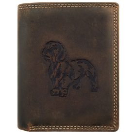    Pánska kožená peňaženka Giorgio Carelli hunter s motívom jazvečíka, RFID ochrana