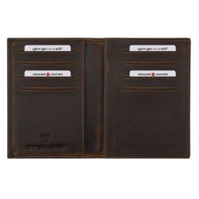    Kožený držiak maďarského poľovného lístka Giorgio Carelli s motívom diviakov, RFID ochrana