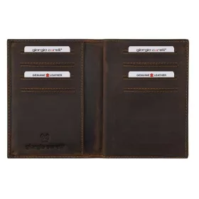    Kožený držiak maďarského poľovného lístka Giorgio Carelli s motívom hlavy jeleňa, RFID ochrana