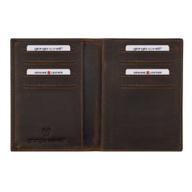    Kožený držiak maďarského poľovného lístka Giorgio Carelli s motívom jeleňa, RFID ochrana