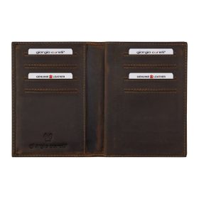    Kožený držiak maďarského poľovného lístka Giorgio Carelli s motívom jazvečíka, RFID ochrana