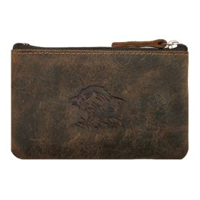    Kožený prívesok na kľúče z diviaka Giorgio Carelli s potlačou