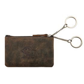    Kožený prívesok na kľúče z diviaka Giorgio Carelli s potlačou