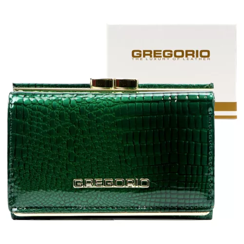Dámska kožená peňaženka Gregorio SLL-117 zelená 12,5 x 8 x 3,5 cm