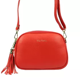    Pierre Cardin 4500 FTT červená dámska kožená kabelka 23,5 x 16,5 x 9 cm