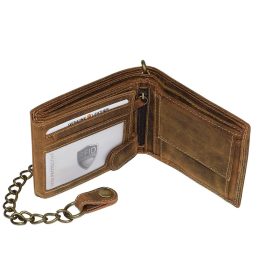    Kožená retiazková peňaženka Giorgio Carelli s motívom motorky, RFID ochrana