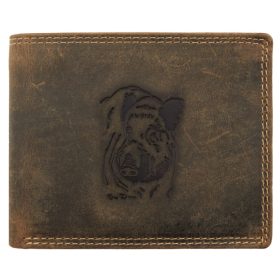    Pánska kožená peňaženka s motívom kančej hlavy Giorgio Carelli s RFID ochranou, 12 × 9,5 cm