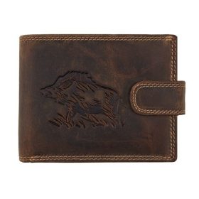    Pánska kožená peňaženka Giorgio Carelli hunter s motívom diviaka, RFID ochrana