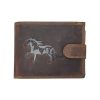  Kožená peňaženka Giorgio Carelli s motívom koní, RFID ochrana