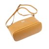  Dámska kožená kabelka cez rameno MiaMore 01-013 v koňakovej farbe 24 x 16 x 11 cm