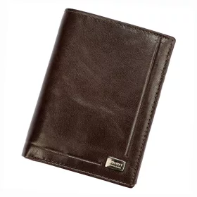    Rovicky PC-101-BAR RFID hnedá pánska kožená peňaženka 9,8 x 13 x 2,5 cm