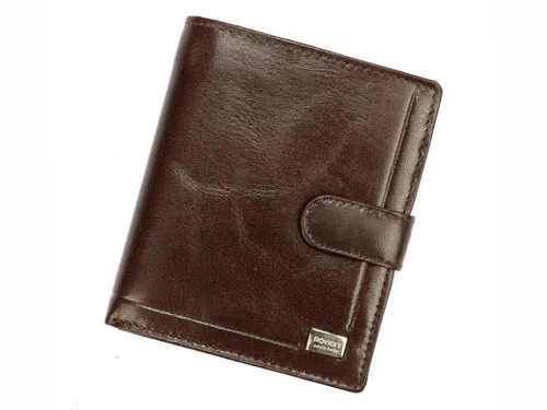  Rovicky PC-102L-BAR RFID hnedá pánska kožená peňaženka 10,5 x 12,5 x 2,5 cm
