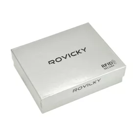    Rovicky PC-102L-BAR RFID hnedá pánska kožená peňaženka 10,5 x 12,5 x 2,5 cm