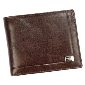    Rovicky tmavohnedá pánska kožená peňaženka s RFID ochranou 12×9 cm
