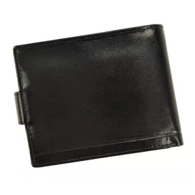    Rovicky klipsová, tmavohnedá pánska kožená peňaženka s RFID ochranou 12×9 cm