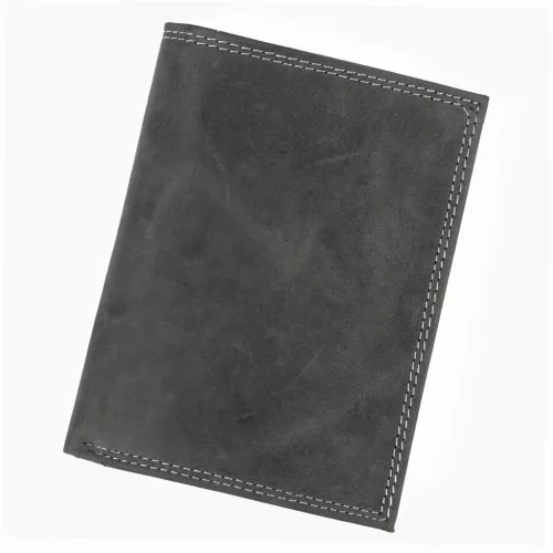  Pánska kožená peňaženka Wild N4-CHM-NL s RFID čipom, čierna, 10 x 13,5 x 2,5 cm