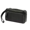  Pánska čierna kožená taška na opasok Pierre Cardin YS12 28001 22 x 14 x 8 cm