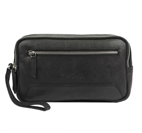  Pánska čierna kožená taška na opasok Pierre Cardin YS12 28002 26 x 15 x 8 cm