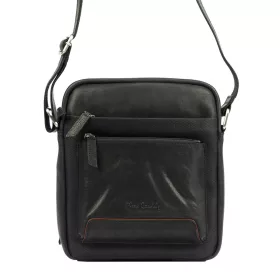    Pierre Cardin YS12 čierna kožená bočná taška, taška cez rameno 24 x 29 x 10 cm