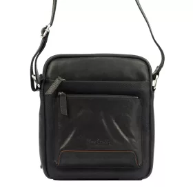    Pierre Cardin YS12 čierna kožená bočná taška, taška cez rameno 24 x 29 x 10 cm