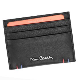   Pierre Cardin TILAK22 475 čierna pánska peňaženka z hovädzej kože 10 x 8 cm