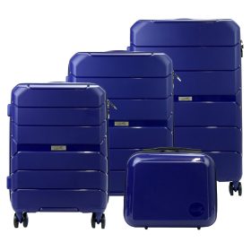    Jony Z01 x4-16 Z modrý 4-dielna súprava kufra z pevnej škrupiny s kozmetickou taštičkou