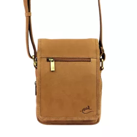    Andreas H2021 koňaková kožená crossbody kabelka 16 x 22 x 8 cm