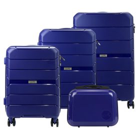    Jony Z01 x4-14 modrý pevný kufor s kozmetickou taštičkou