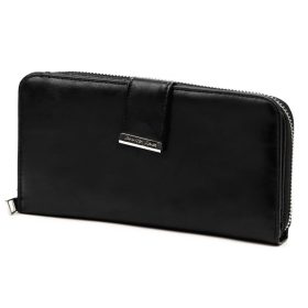   Jennifer Jones 11040-7 čierna dámska vláknitá kožená peňaženka 19 x 10,5 x 4 cm