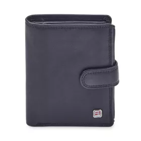    Nordee GW-02 RFID čierna pánska kožená peňaženka 11 x 12,8 x 3 cm