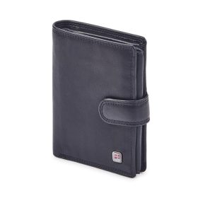    Nordee GW-02 RFID čierna pánska kožená peňaženka 11 x 12,8 x 3 cm
