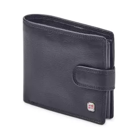    Nordee GW-04 RFID čierna pánska kožená peňaženka 13,5 x 10,5 x 3 cm