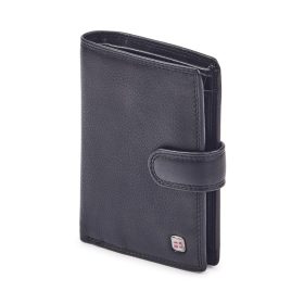    Nordee GW-09 RFID čierna pánska kožená peňaženka 11 x 13 x 2,5 cm
