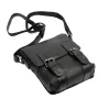  Pánska kožená crossbody kabelka Money Kepper HN1550 čierna 20 x 21 x 8 cm