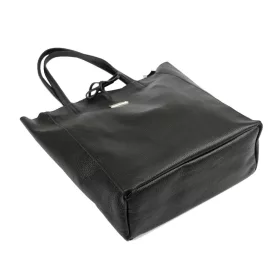   Dámska kožená kabelka cez rameno MiaMore 01-014 Z svetlohnedá, shopper, 40 x 38 x 13 cm