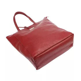    MiaMore 01-014 Z bordová dámska kožená taška cez rameno 40 x 38 x 13 cm