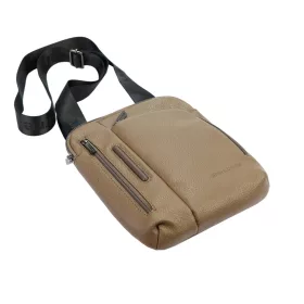    Pánska kožená taška na opasok Pierre Cardin IZA364 3746 béžovej farby 22 x 26 x 5 cm