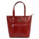  Dámska kožená kabelka cez rameno MiaMore 01-011 CROCO červená 38 x 32 x 13 cm