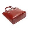  Dámska kožená kabelka cez rameno MiaMore 01-011 CROCO červená 38 x 32 x 13 cm