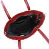  Dámska kožená kabelka cez rameno MiaMore 01-011 CROCO červená 38 x 32 x 13 cm