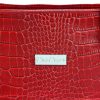  Dámska kožená kabelka cez rameno MiaMore 01-011 CROCO červená 38 x 32 x 13 cm