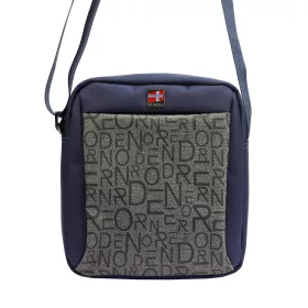    Nordee S114 modro-šedá pánska bočná taška, taška cez rameno 22 x 24 x 8 cm