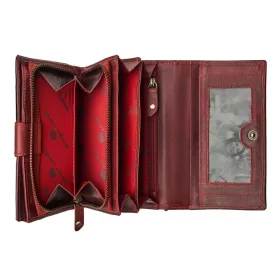    Dámska bordová kožená peňaženka Giorgio Carelli s RFID ochranou