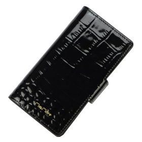    Dámsky kožený držiak na mobil MiaMore L1781 čierny 16 x 9 x 2 cm pre IPHONE 12